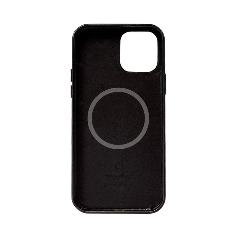 Crong Essential Cover Magnetic - iPhone 12 Pro Max MagSafe Leather Case (Black) 4