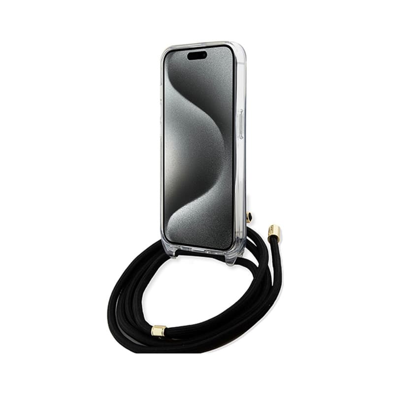 Guess Crossbody Cord 4G Print - iPhone 15 Pro Case (black) 4