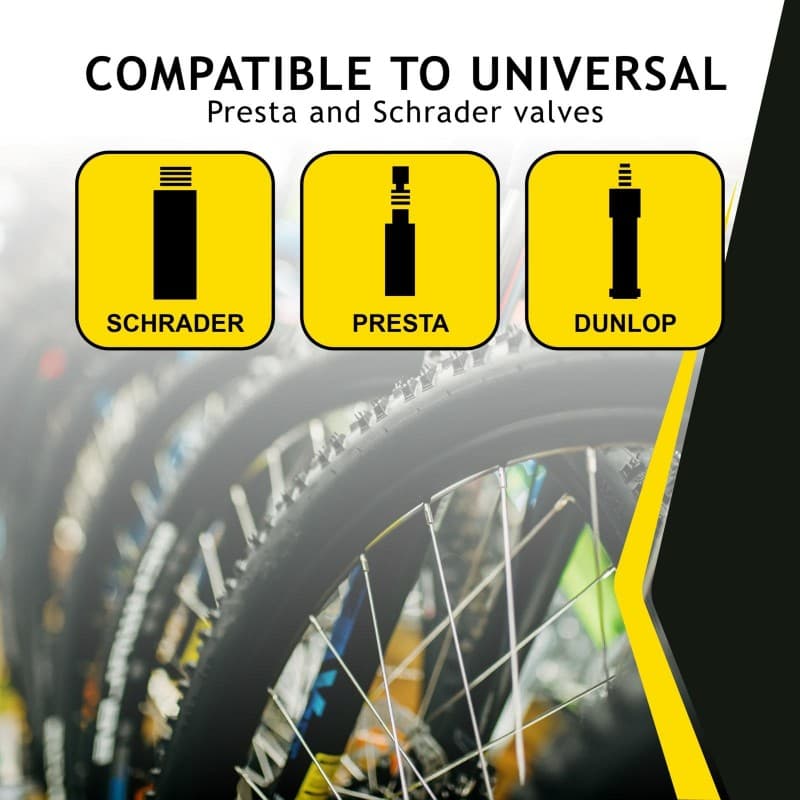 Dunlop - Floor pump for bikes, balls, mattresses with pressure gauge (Black) 7