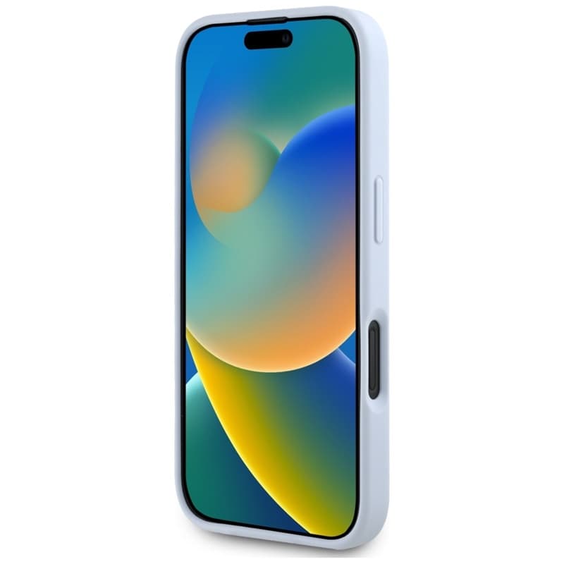 Guess Grained Big 4G Logo Small Classic Logo - Case for iPhone 16 (blue) 5
