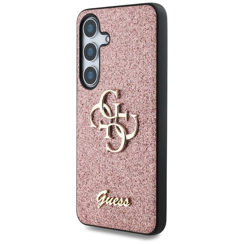 Guess Fixed Glitter Big 4G Metal Logo - Case for Samsung Galaxy S25 (pink) 2