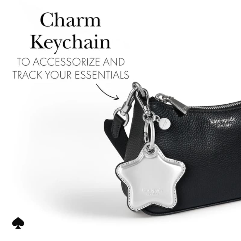Kate Spade New York Charm Keychain - Protective Case Keychain for Apple AirTag 1 / 2 (Star) 4