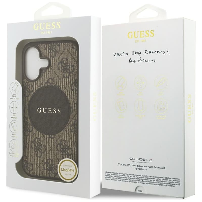 Guess 4G Circle Classic Logo MagSafe – Case iPhone 17 (Brown) 8