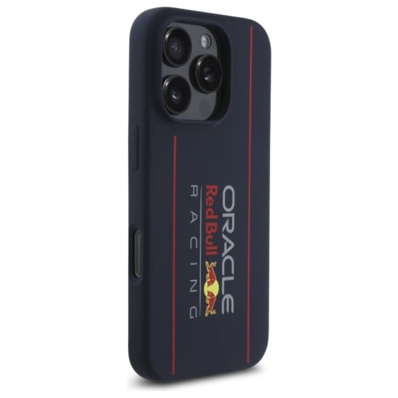Red Bull Silicone Vertical Logo MagSafe - iPhone 16 Pro Case (Navy Blue) 4