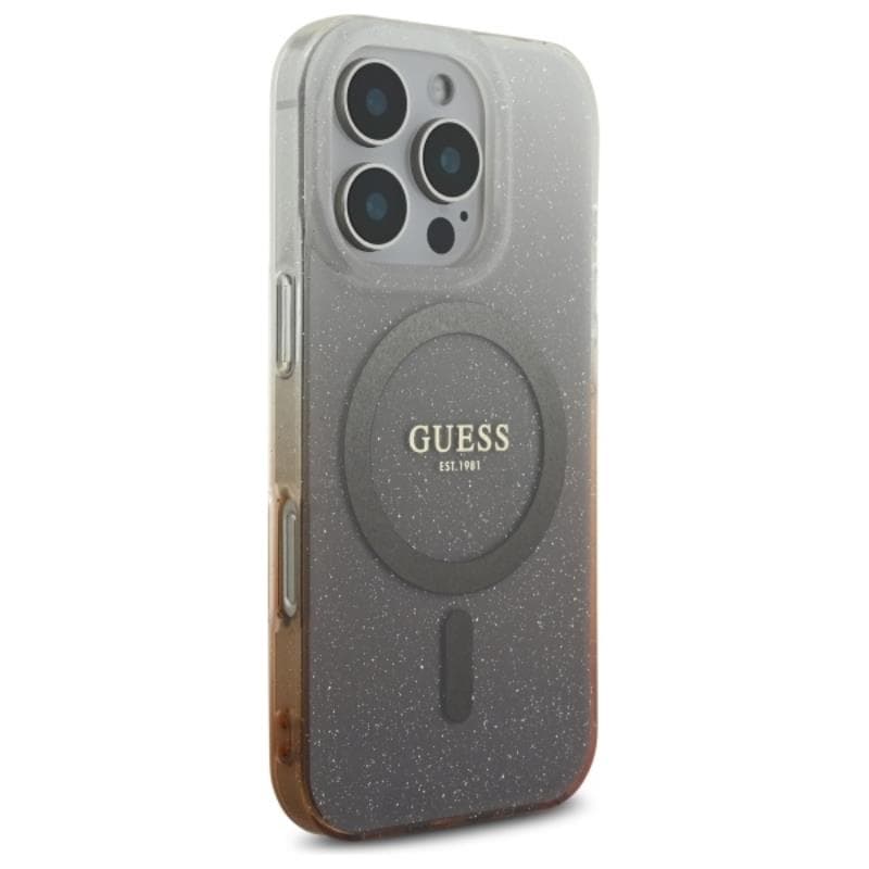 Guess IML Glitter Gradient MagSafe - Case for iPhone 16 Pro (Brown) 4