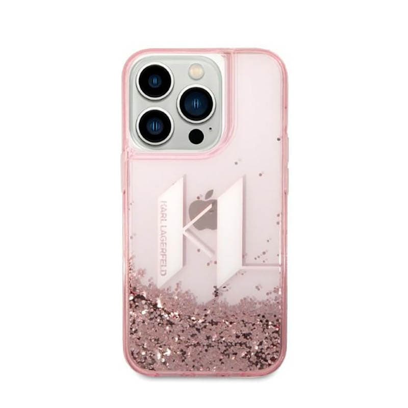 Karl Lagerfeld Liquid Glitter Big Logo Case - Case for iPhone 14 Pro (Pink) 3