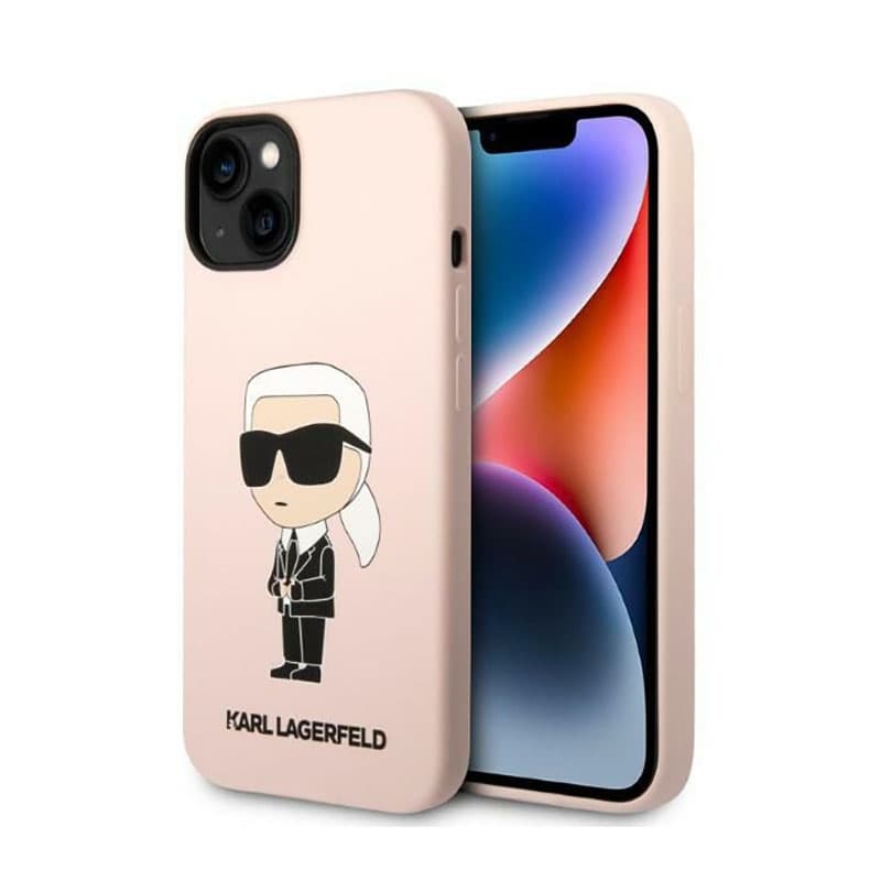 Karl Lagerfeld Silicone NFT Ikonik - Case for iPhone 14 Plus (Pink) 1