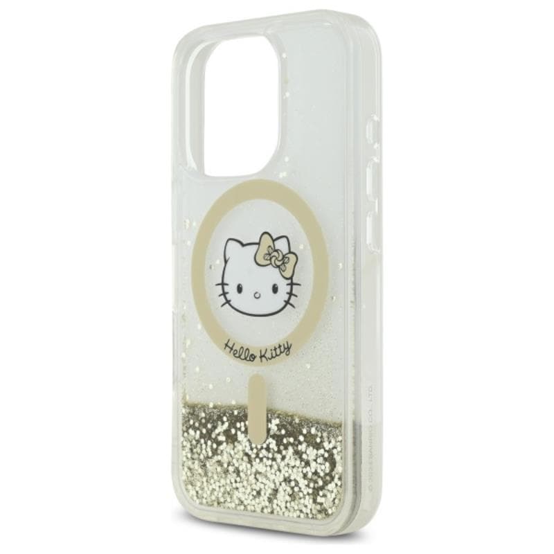 Hello Kitty Liquid Glitter Fever MagSafe - Case for iPhone 16 Pro Max (white/gold) 6