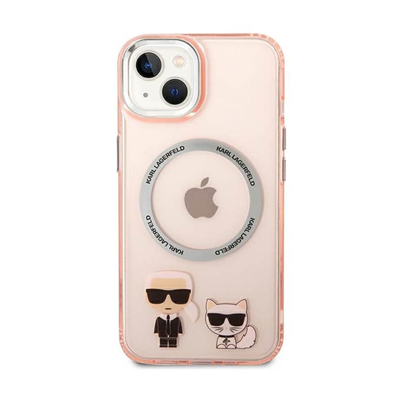 Karl Lagerfeld Karl&Choupette Aluminium MagSafe - Case for iPhone 14 Plus (Pink) 3