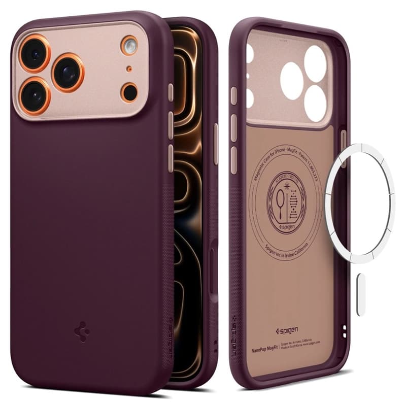 Spigen Nano Pop Mag MagSafe - Case for iPhone 17 Pro (Burgundy Bean) 1