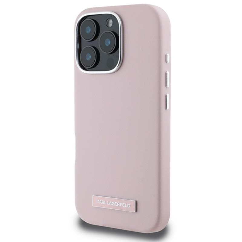 Karl Lagerfeld FW Metal Plate MagSafe - Case for iPhone 16 Pro Max (pink) 2