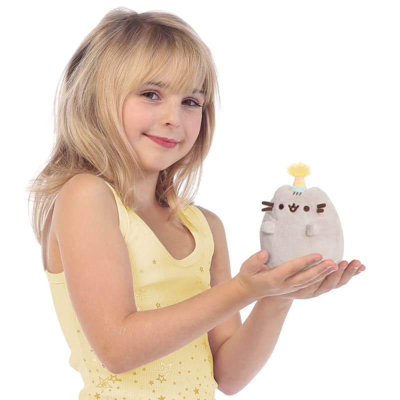 Pusheen - Plush stuffed animal in a birthday hat, 12 cm 5