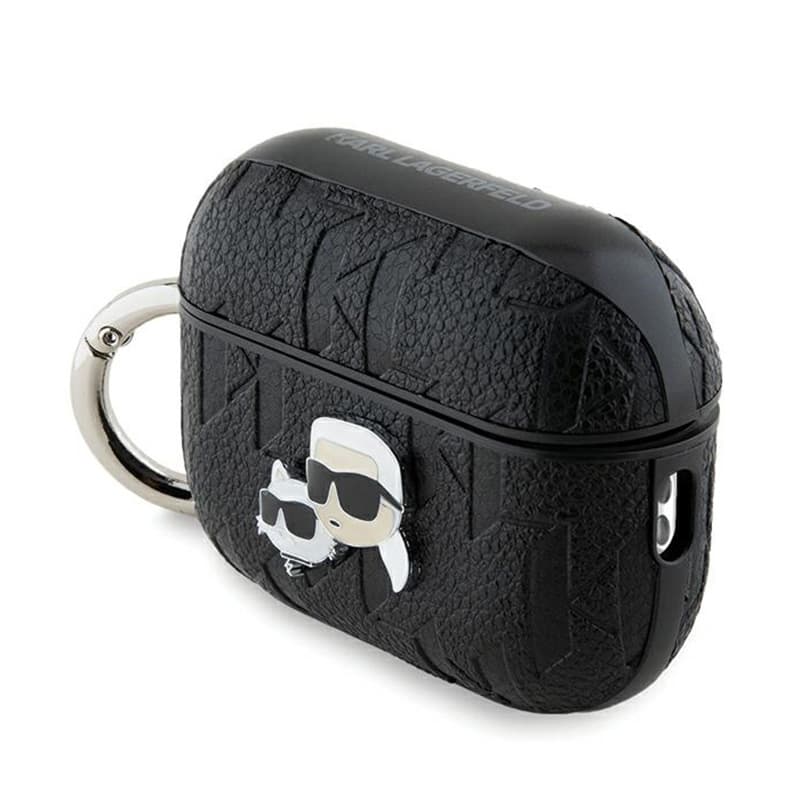 Karl Lagerfeld Monogram Karl & Choupette Head - AirPods Pro 2 Case (black) 3