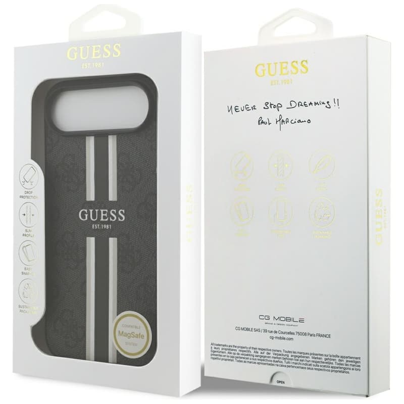 Guess 4G Printed Stripes MagSafe - Case iPhone Air (black) 8