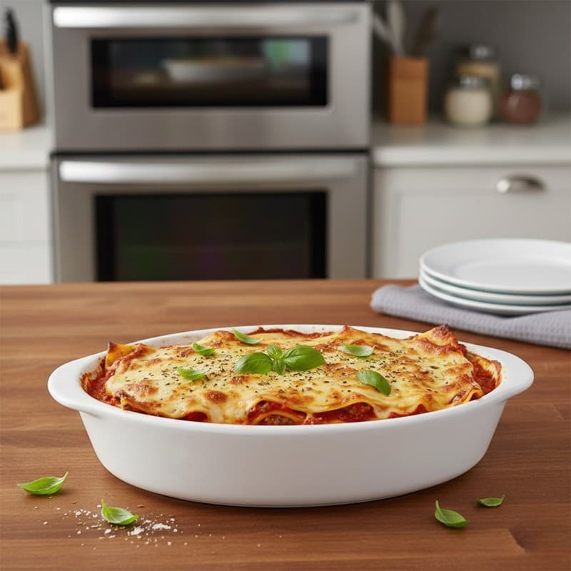 Alpina - Ceramic Oven-Resistant Baking Dish, Oval, 20x12x5 cm, 470 ml (White) 3
