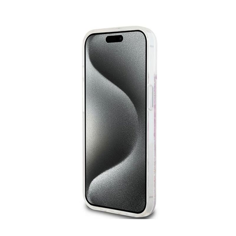 DKNY Liquid Glitter Multilogo - Case iPhone 15 / 14 / 13 (pink) 5