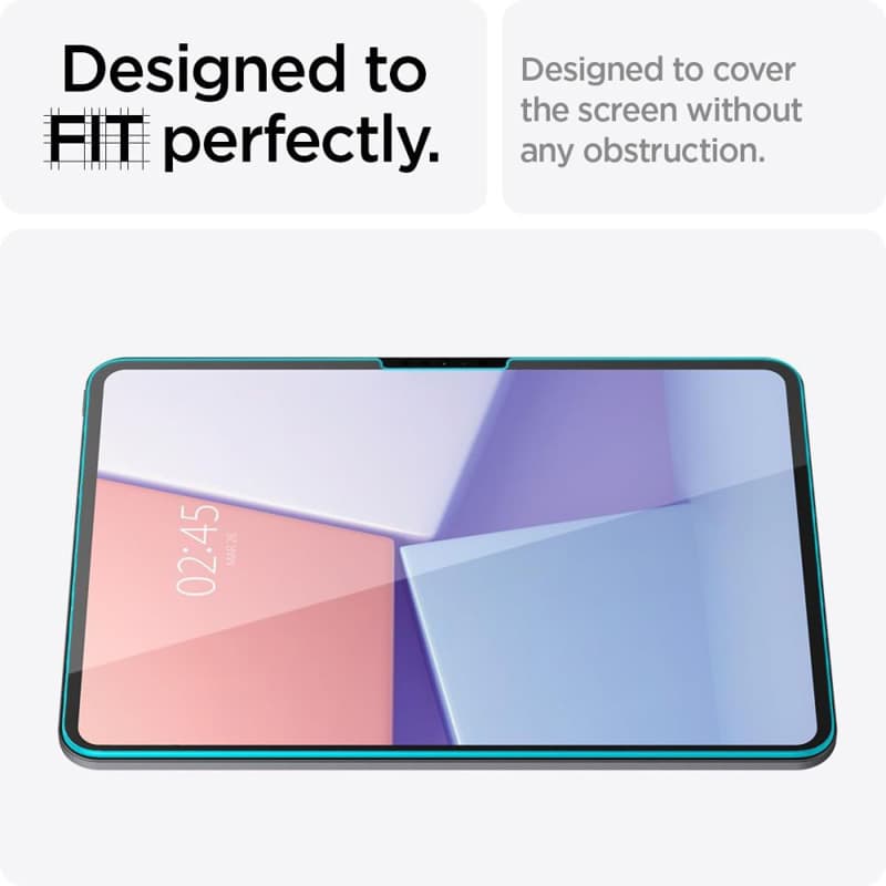 Spigen GLAS.TR EZ FIT - Tempered glass for iPad Pro 11" (M5,2025 / M4, 2024) (Transparent) 3