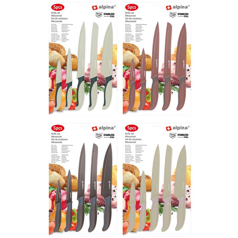 Alpina - Stainless steel knife set (Beige) 4