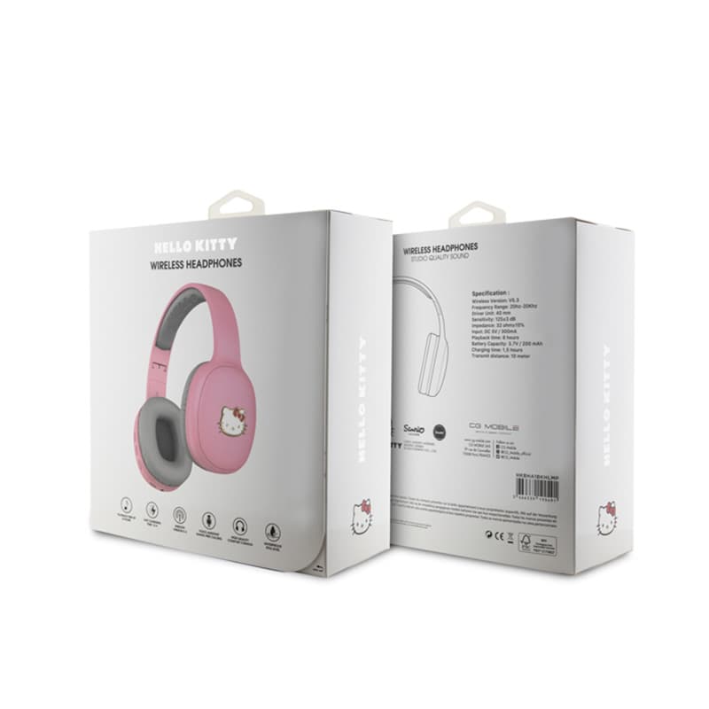 Hello Kitty Metal Logo Oval Shape - Bluetooth V5.3 wireless in-ear headphones (pink) 4