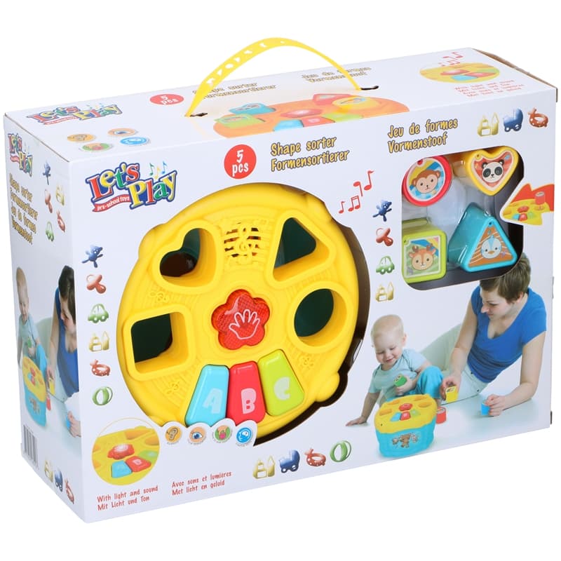 Lets Play - Shape Matching Toy (Yellow-Blue) 3