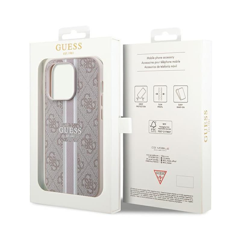 Guess 4G Printed Stripes MagSafe - iPhone 15 Pro Case (pink) 8