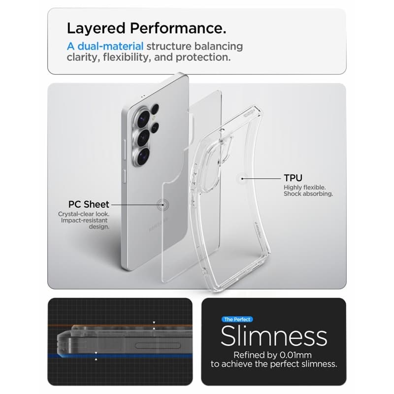 Spigen Ultra Hybrid - Case for Samsung Galaxy S26 Ultra (Crystal Clear) 8