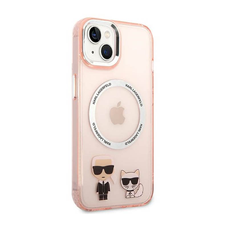 Karl Lagerfeld Karl&Choupette Aluminium MagSafe - Case for iPhone 14 Plus (Pink) 4