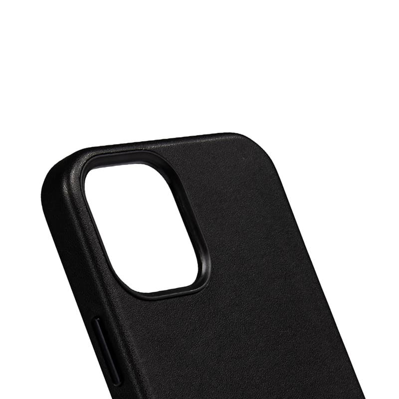 Crong Essential Cover Magnetic - iPhone 12 Pro Max MagSafe Leather Case (Black) 6