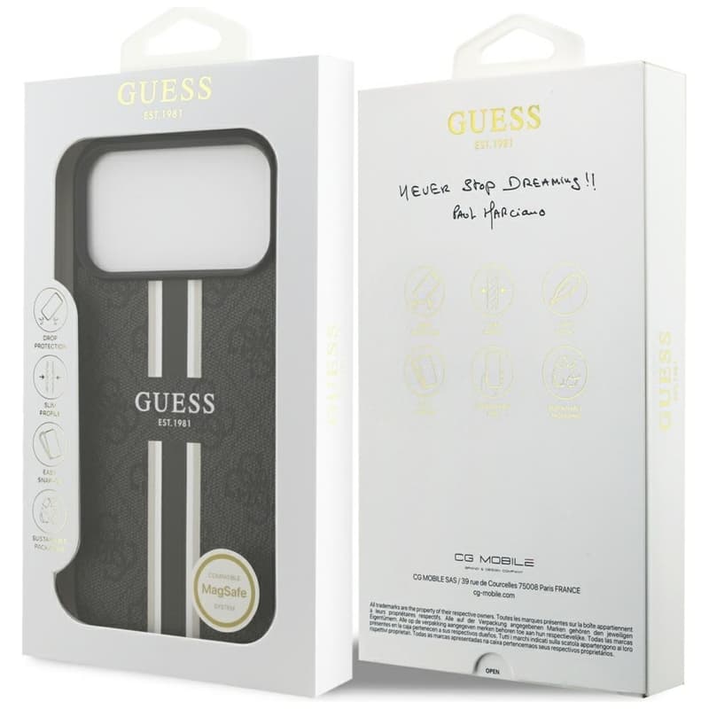 Guess 4G Printed Stripes MagSafe - Case iPhone 17 Pro Max (black) 8