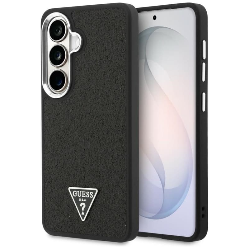 Guess Fixed Glitter Triangle MagSafe - Samsung Galaxy S26 Case (Black) 1