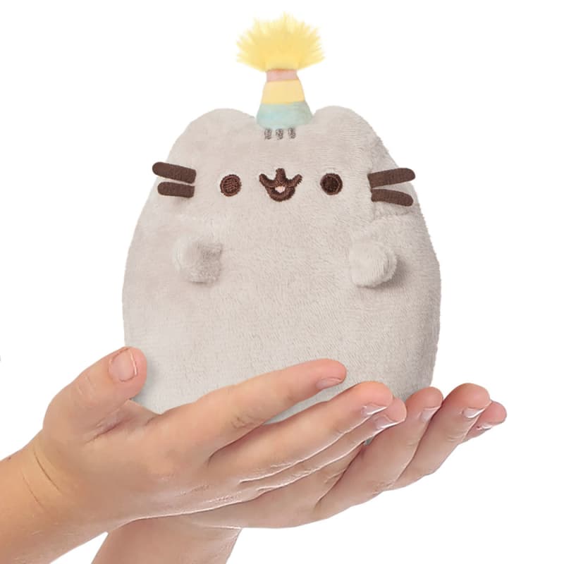 Pusheen - Plush stuffed animal in a birthday hat, 12 cm 6