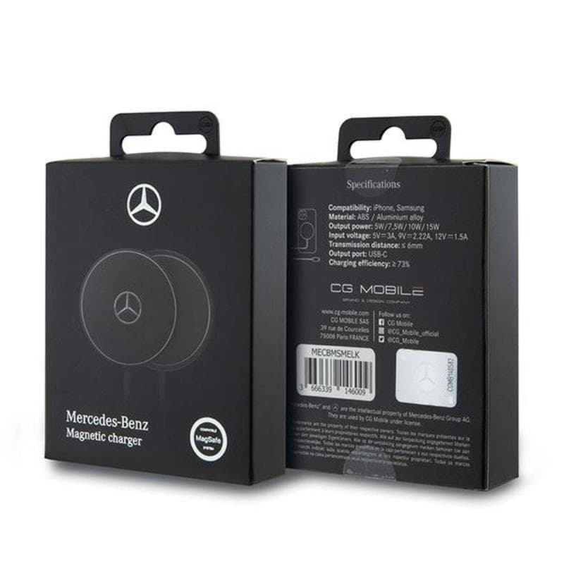 Mercedes Big Silver Logo - MagSafe 15W Inductive Charger (black) 4