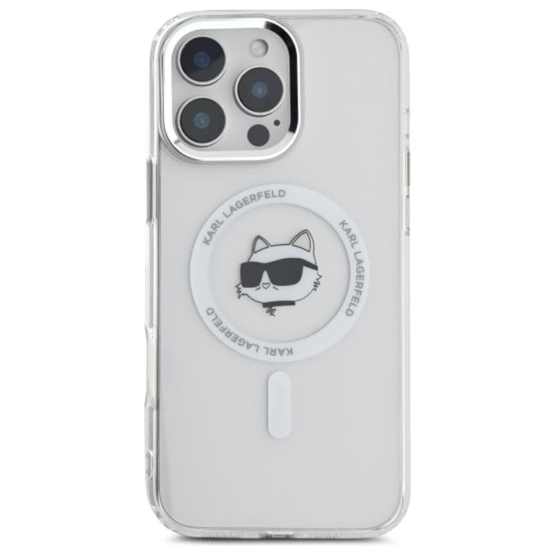 Karl Lagerfeld IML Metal Choupette Head MagSafe - Case for iPhone 16 Pro (white) 3