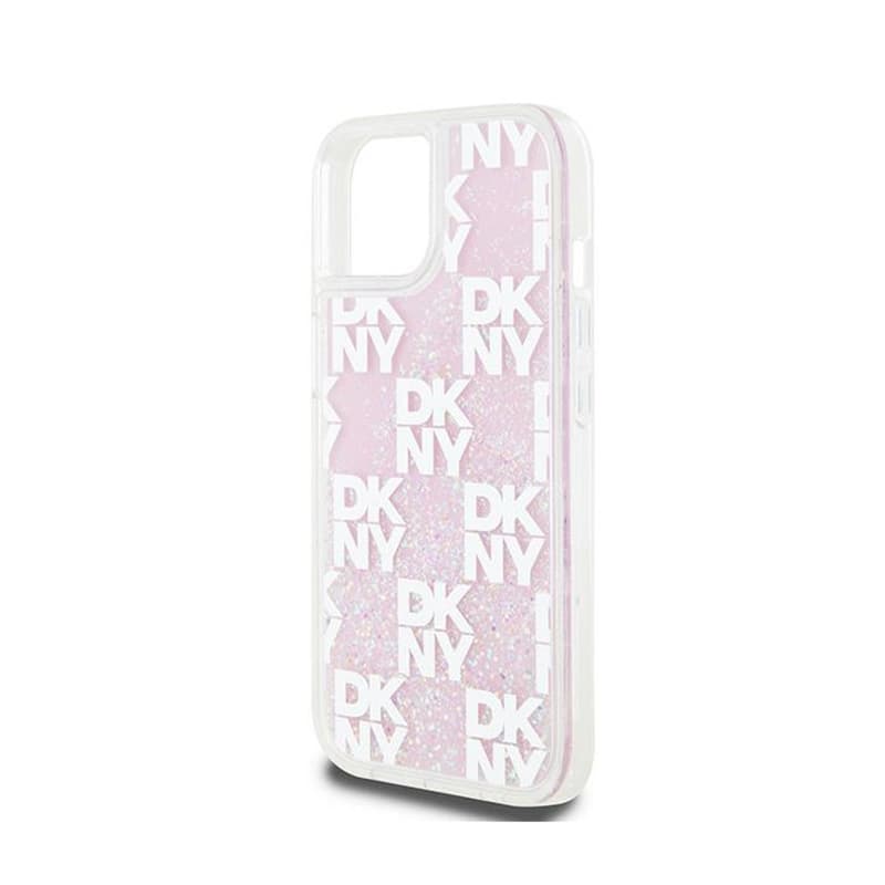 DKNY Liquid Glitter Multilogo - Case iPhone 15 / 14 / 13 (pink) 6
