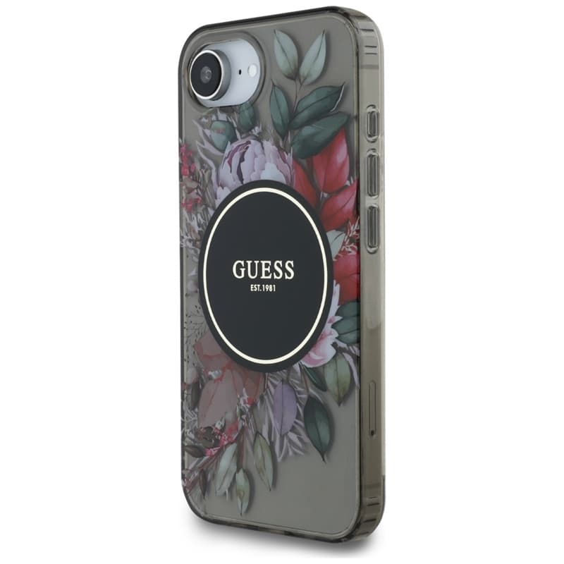 Guess IML Flowers MagSafe - Case for iPhone 16e (black) 2