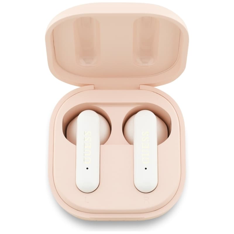 Guess 4G Metal Logo - TWS Bluetooth Earphones + Charging Case (Pink) 3