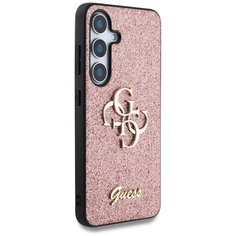 Guess Fixed Glitter Big 4G Metal Logo - Case for Samsung Galaxy S25 (pink) 4