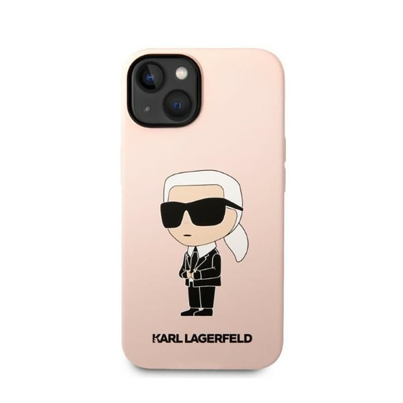 Karl Lagerfeld Silicone NFT Ikonik - Case for iPhone 14 Plus (Pink) 3