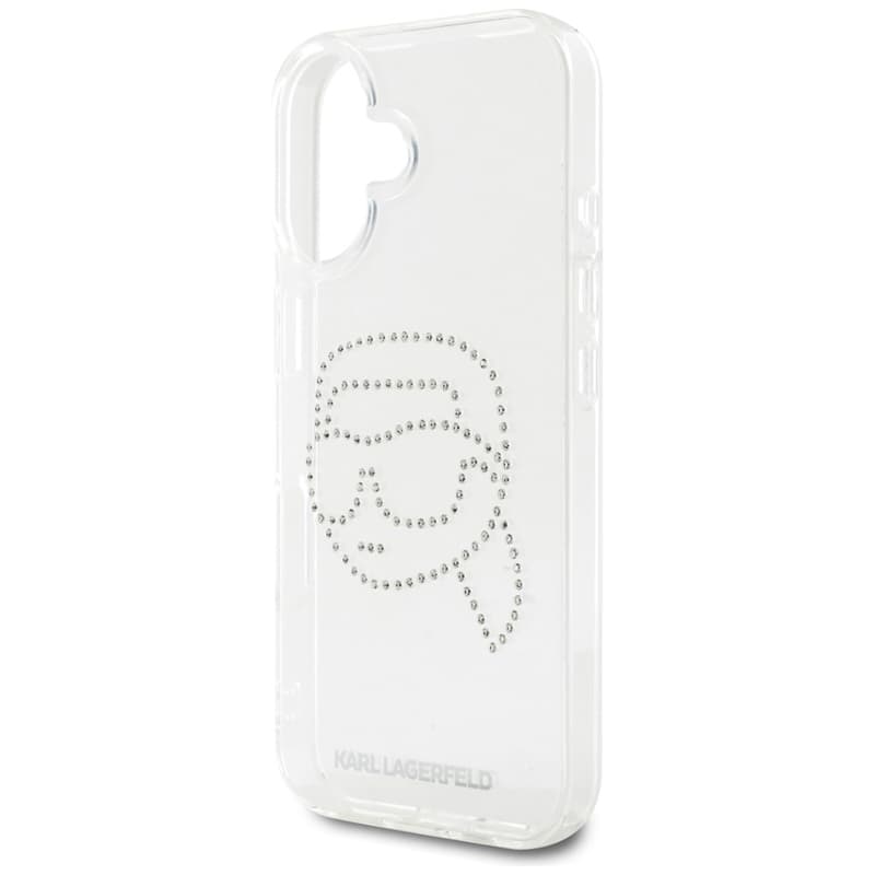 Karl Lagerfeld IML Rhinestones Karl Head - Case for iPhone 16 (transparent) 6