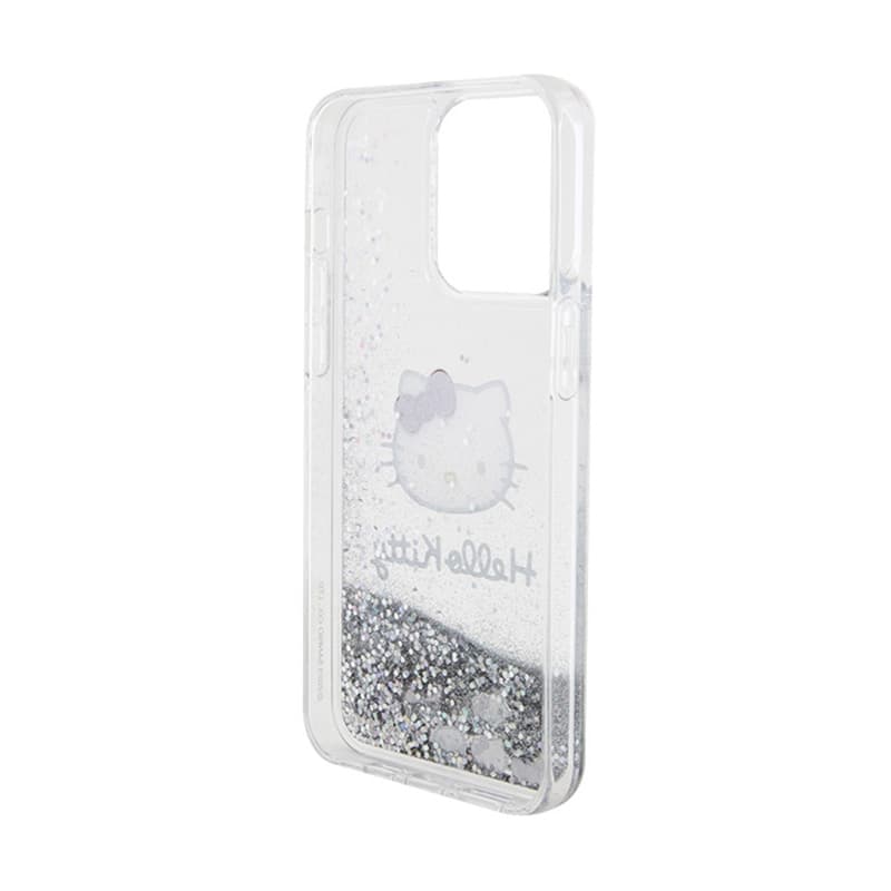 Hello Kitty Liquid Glitter Charms Kitty Head - iPhone 15 Pro Max Case (silver) 6