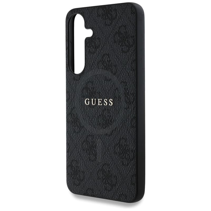 Guess Leather 4G Colored Ring Classic Logo MagSafe - Case for Samsung Galaxy S25 (black) 6