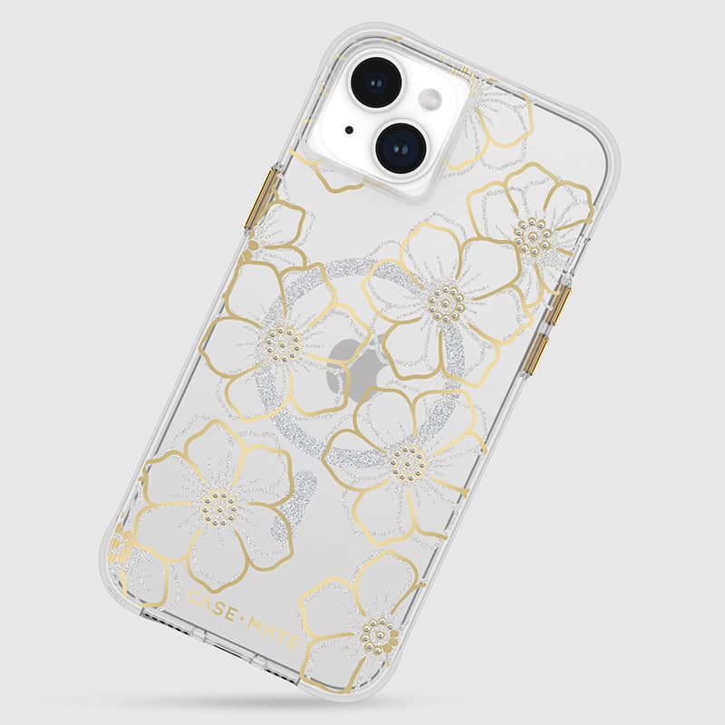Case-Mate Floral Gems MagSafe - iPhone 15 Plus Case (Gold) 8