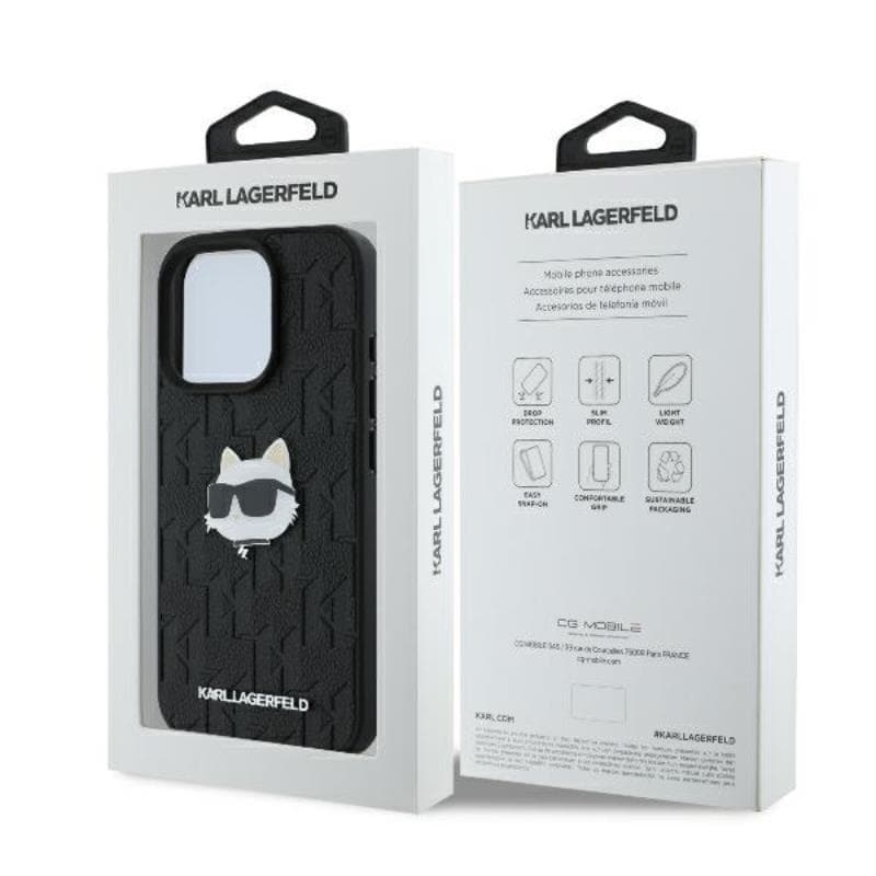 Karl Lagerfeld Monogram Choupette Head Pin - Case for iPhone 16 Pro Max (black) 8