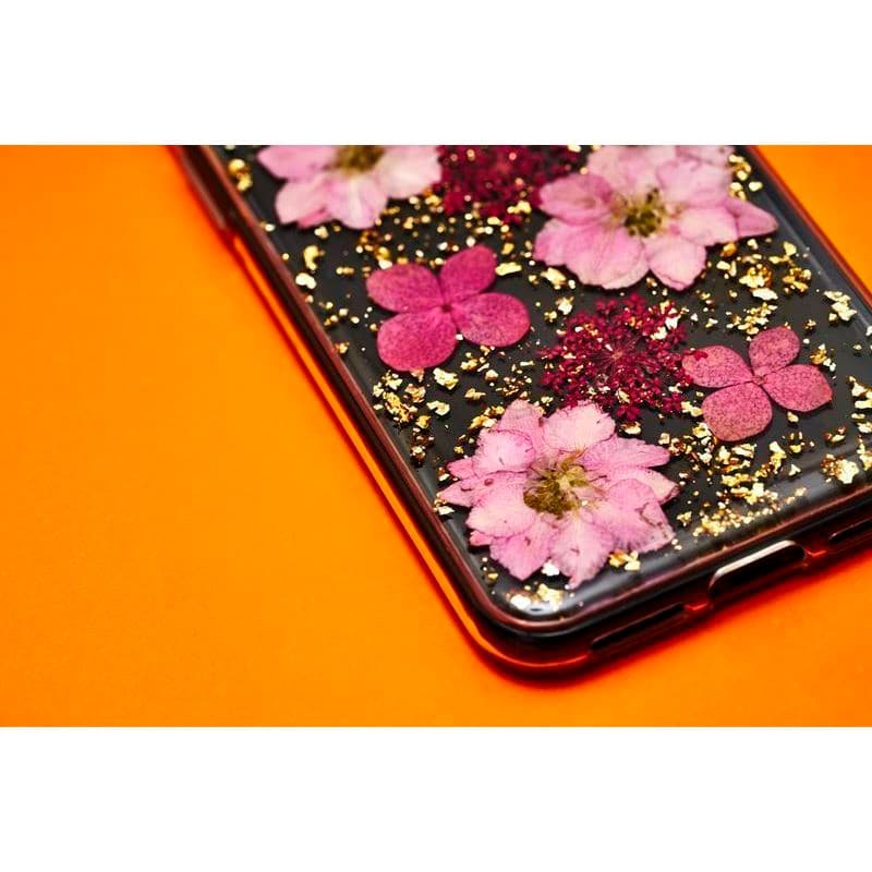 PURO Glam Hippie Chic Cover - Case for iPhone XR (real green flower petals) 4