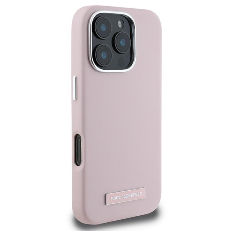 Karl Lagerfeld FW Metal Plate MagSafe - Case for iPhone 16 Pro Max (pink) 4