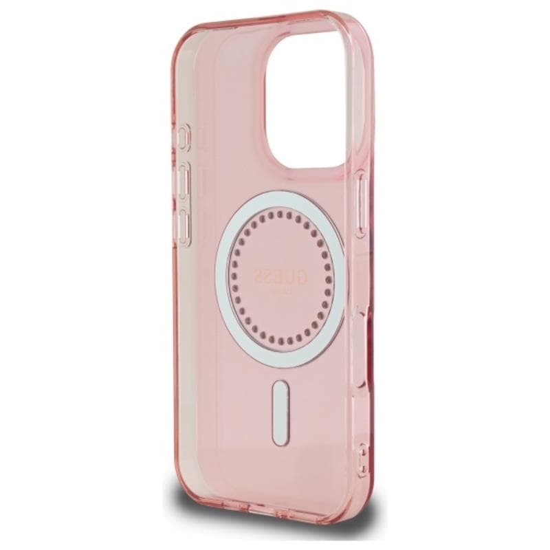 Guess IML Rhinestones MagSafe - Case for iPhone 16 Pro Max (Pink) 7
