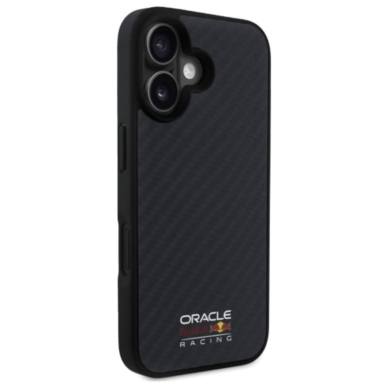 Red Bull Carbon Fiber Shiny Logo MagSafe - iPhone 16 Case (Black) 4