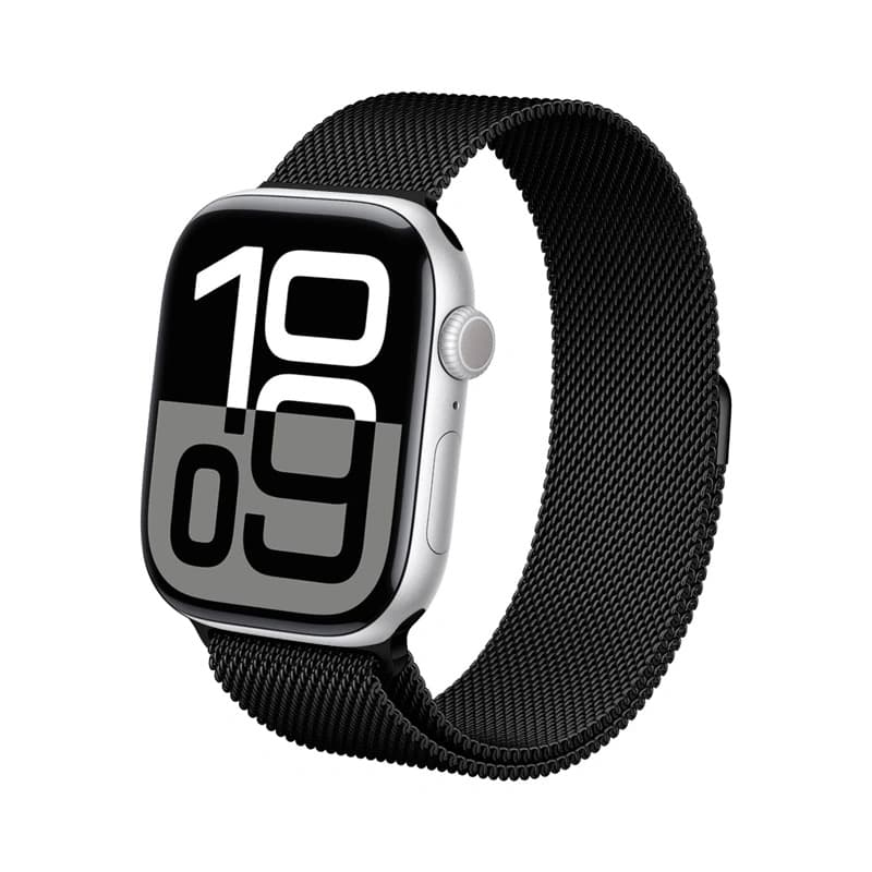 Crong Milano Steel - Stainless Steel Strap for Apple Watch 44/45/46/49 mm (Black) 8