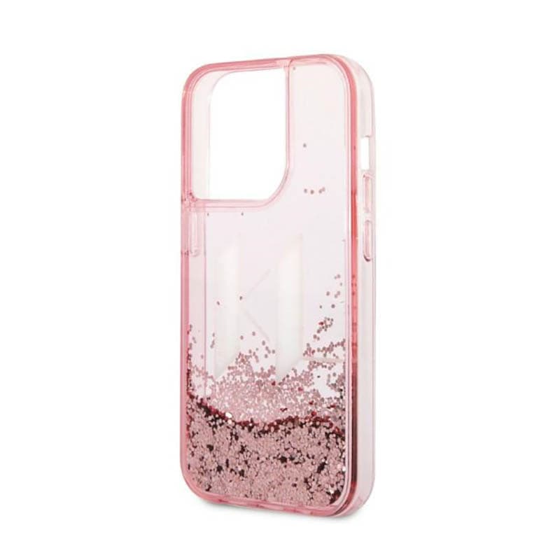 Karl Lagerfeld Liquid Glitter Big Logo Case - Case for iPhone 14 Pro (Pink) 6