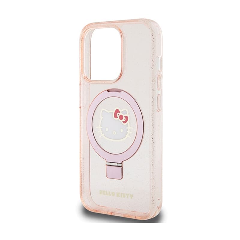 Hello Kitty Ring Stand Glitter Electrop Logo MagSafe - iPhone 15 Pro Case (pink) 6